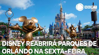 Disney anuncia reabertura de parques em Orlando para amanhÃ£ [upl. by Anceline883]