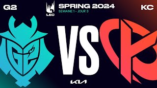 LEC Spring 2024 W1D3  G2 vs KC [upl. by Aihsiym158]