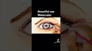 Eye watercolor painting Timelapse tutorial artwork arttutorial watercolorpainting forbeginners [upl. by Anyaj]