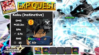 EXP Ticket Raid feat Ultra Instinct Goku  3 Units Solo Gameplay  Roblox All Star Tower Defense [upl. by Eicyac]