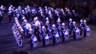 Massed Bands of HM Royal Marines Edinburgh Tattoo 2014 [upl. by Ahsrop976]