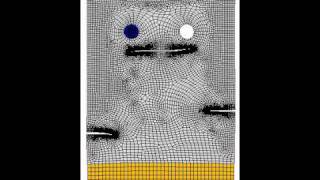 ANSYS FE simulation of quasistatic crack growth in plates Plate with openings [upl. by Eenafit12]