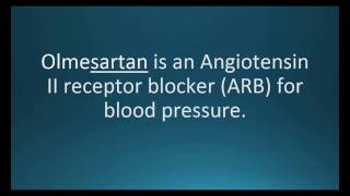 How to pronounce olmesartan Benicar Memorizing Pharmacology Flashcard [upl. by Nissensohn]