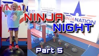 when she Takes 1st Place 3 IN A ROW Ninja Night Races at Ninja Nation [upl. by Croner16]