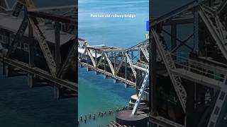 Pamban old railway bridge ridewithrimbu rameshwaram seabridge railwaybridge oldbridge shorts [upl. by Ennyl]