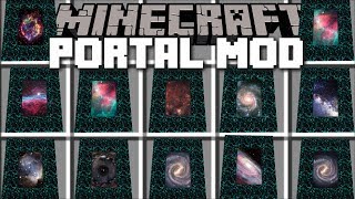 Minecraft PORTAL MOD  TRAVEL THROUGH UNIVERSES AND SURVIVE THE MOBS Minecraft [upl. by Clein]