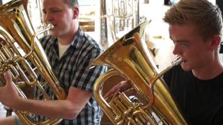 Robert Valk and son testing Miraphone Euphonium M5050 [upl. by Zebe]