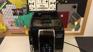 How to Adjust DELONGHI Dinamica Ecam 35055 Coffee Maker  Adjust Grinder to Make Great Espresso [upl. by Zoes801]