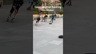 How To Do Crossings And Tracking On Skates  Cross over Technique On Skates proskateworld [upl. by Willing]