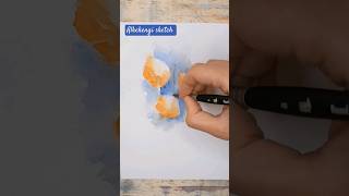 Dipingere gli alkekengi con lacquerello watercolorpainting acquerello watercolortutorial [upl. by Ibed]