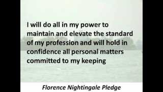 Nightingale Pledge  Hear and Read the Full Text [upl. by Zebedee]