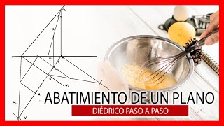 🍳 ABATIMIENTO de un PLANO en DIEDRICO 🥚 2 Métodos para hacerlo  Diedrico paso a paso [upl. by Eilyab239]