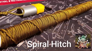 Spiral Hitch or French Hitching Paracord Wrap [upl. by Ellivnarg]