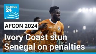 AFCON 2024 Ivory Coast stun title holders Senegal on penalties • FRANCE 24 English [upl. by Imyaj841]