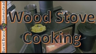 Cooking Breakfast On A Wood Stove [upl. by Michon]