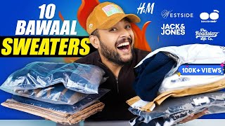 10 Best SweaterCardigan For Men 🔥 HampM High Neck Sweatshirt Haul Review 2024  ONE CHANCE [upl. by Ardussi]