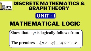 DM – Mathematical logic – Show that ˥p is logically follows from the premises ˥p˄˥q ˥q˅r ˥r [upl. by Fabiolas924]