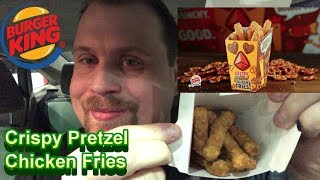 Burger King  New Crispy Pretzel Chicken Fries Review [upl. by Hanaj]