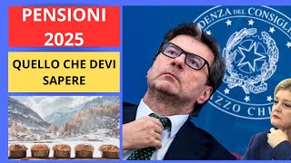 PENSIONI 2025TUTTO QUELLO CHE DEVI SAPERE [upl. by Wun]