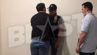 JeanClaude Van Damme and Green Power Ranger Jason David Frank Fight at Comic Con [upl. by Ayotaj]