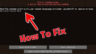 Mod File needs language provider javafml error fixMinecraft [upl. by Adamsen]