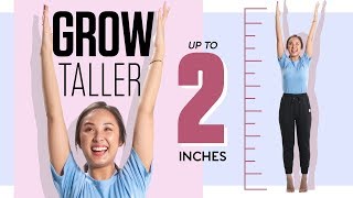 7 Stretches to Grow Taller amp Improve Posture  BONUS Tips [upl. by Syverson]