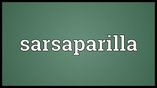 Sarsaparilla Meaning [upl. by Reve]