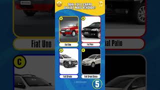 Qual foi o carro da Fiat mais vendido quiz carros fiat shorts [upl. by Ahsekim]