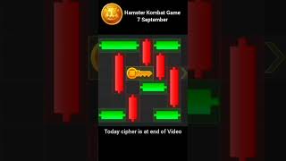 Hamster Kombat 7 september Key video and cipher hamstergame hamsterkombatdailycipher [upl. by Pirali998]