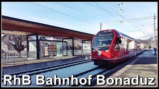 RhB Bahnhof Bonaduz  Kanton Graubünden  Schweiz 2024 [upl. by Eberly]