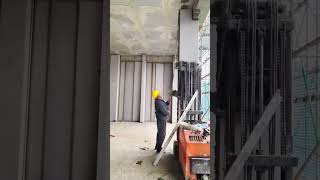 ALC lightweight partition panel installation processUseful machinery can improve work shorts [upl. by Acissj]