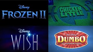 All the Logos from Walt Disney Animation Studios Trailers 19372023 last day of Disney100 in 2023 [upl. by Durning]