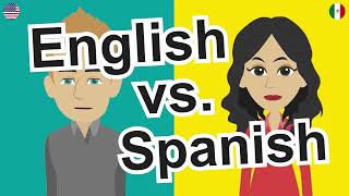 English vs Spanish 😀 How Different Are English and Spanish How does Spanish Sound [upl. by Retsevlis]