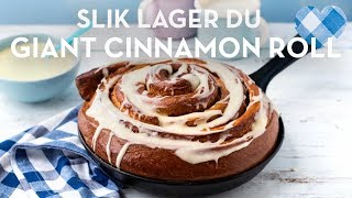 Gigantisk kanelbolle quotgiant cinnamon rollquot oppskrift  TINE Kjøkken [upl. by Kutzer]