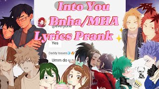 BnhaMHA Lyrics Prank  quotInto Youquot  Ariana Grande  Text Story  Multi Ships [upl. by Wanyen349]