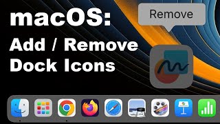 macOS  Add and Remove Icons amp Apps From Bottom Dock [upl. by Felise]