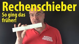 Rechenschieber  Das war früher der Taschenrechner  Lehrerschmidt  einfach erklärt [upl. by Anelegna]