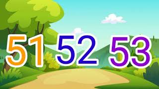 Learn to count from 51 to 60  Preschool learning  Fifty one fifty two fifty three [upl. by Cummine]