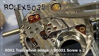 ROLEX Quartz Cal5035 ロレックス オイスタークォーツ 分解動画 5055 [upl. by Torrance5]