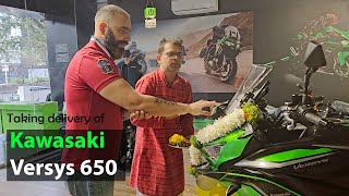 Taking delivery of 2024 Kawasaki Versys 650  short video [upl. by Roberta]