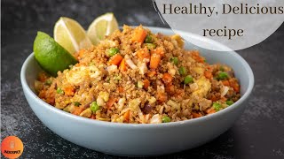 Quinoa egg fried rice Healthy quinoa recipe how to cook Quinoa [upl. by Enutrof115]