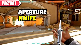 Valorant New APERTURE STILETTO Knife in Game Showcase amp Animations  New Aperture Melee Leaks [upl. by Fina]