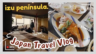 JAPAN TRAVEL VLOG 🍣 2Day TRIP from TOKYO to IZU PENINSULA ♨️ Akao Hotel  Best Ryokans in Japan [upl. by Zaneta]