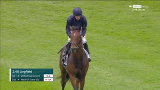 Derby contender Aidan OBriens UNITED NATIONS wins the SBK Derby Trial at Lingfield [upl. by Ecnarrot]