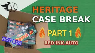 2024 Topps Heritage Case Break Part 1 Hot Box Red Rookie Real One Auto [upl. by Aksehcnarf]