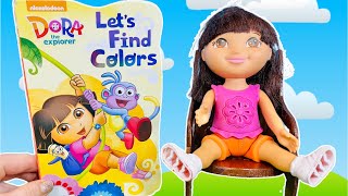 Let’s Learn Colors READING ALONG Aloud Story Book Dora The Explorer [upl. by Auqeenahs585]