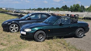 Mazda RX8 vs Mazda MX5  Tor ĹĂłdĹş  Trackday 29062024 [upl. by Nahtannhoj]