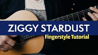 How To Play ZIGGY STARDUST  David Bowie  Fingerstyle Guitar Tab link [upl. by Nealah]