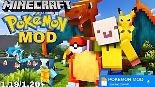 BEST POKEMON MOD FOR MINECRAFT PE 119120  NEWPIXELMON MOD FOR MCPEPOKEMON MODPACK [upl. by Rubbico]