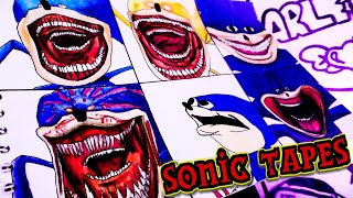 SHIN SONIC TAPES  COMO DIBUJAR  COLLECTION  EASY  PASO A PASO  ALL SONIC FORMS  How To Draw [upl. by Elliot489]